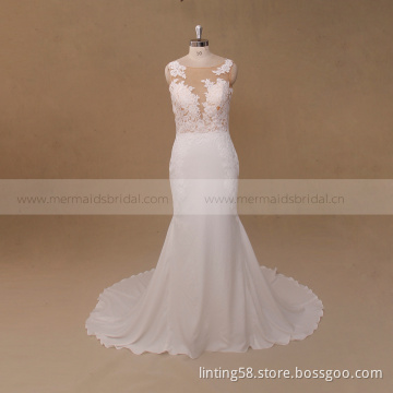 Sexy lace bohemian mermaid wedding dress